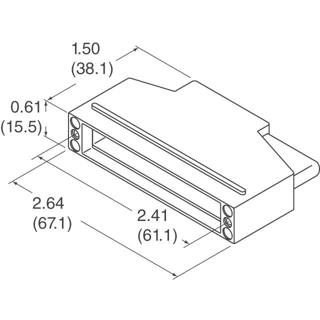 165X10429XE Conec  Capots de connecteurs D-Sub en forme de D